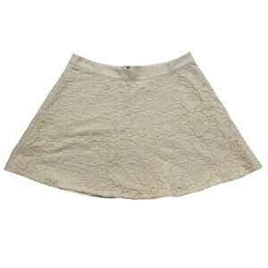 THE LIMITED White Lace A-line Mini Skirt Size 12
